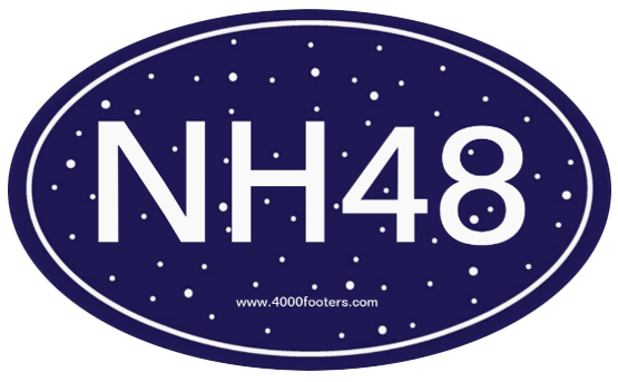 NH48 Winter Oval hiking sticker